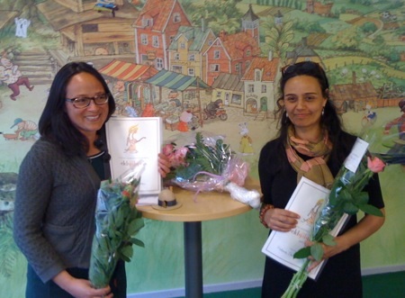 Nina Suatan och Helena Eriksson Berhan mottar Eldsj&auml;lspriset 2013