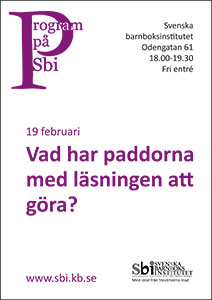 Barnboksakademiskt samtal p&aring; Svenska Barnboksinstitutet 19 februari 2015.